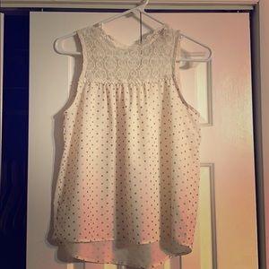 Gold polka dotted top